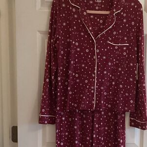 NWT. Jenni Intimates Brand Women’s 2 Pc Pajama Set Plum Color Sizes XS S L